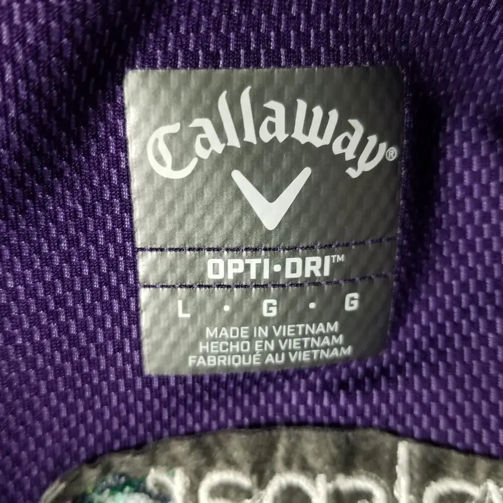 Callaway Polo Shirt Mens Large Purple Valspar Championship‎ Opti-Dri Golf Tour
